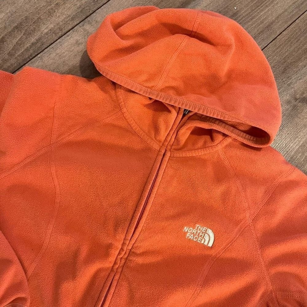 North Face Coral/Pink Fleece Quarterzip Jacket Women XS - Picture 2 of 7